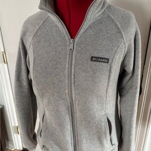 Women’s Medium Columbia Heather Gray Fleece Jacket